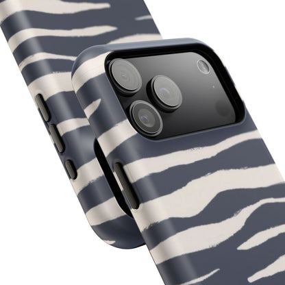 Navy & Cream Zebra Phone Case