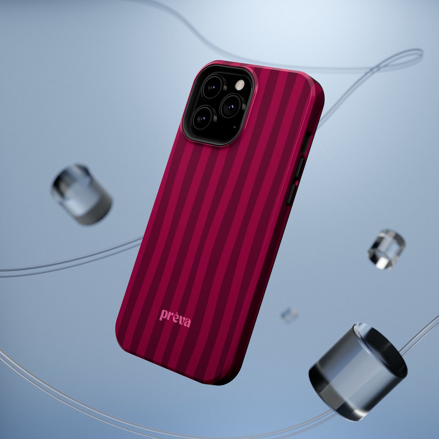 Burgandy Stripes x Ava Dudderar Phone Case
