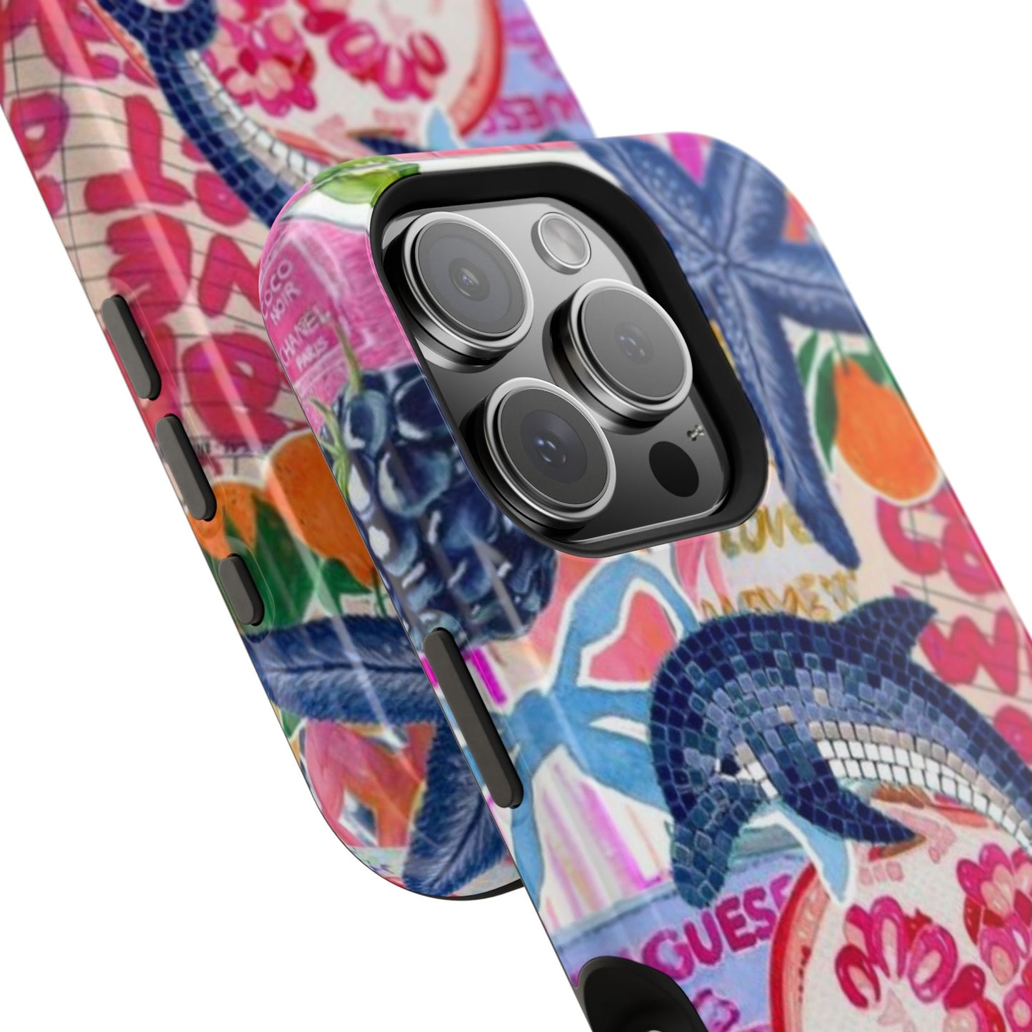 Dolphin Tropics Collage Phone Case