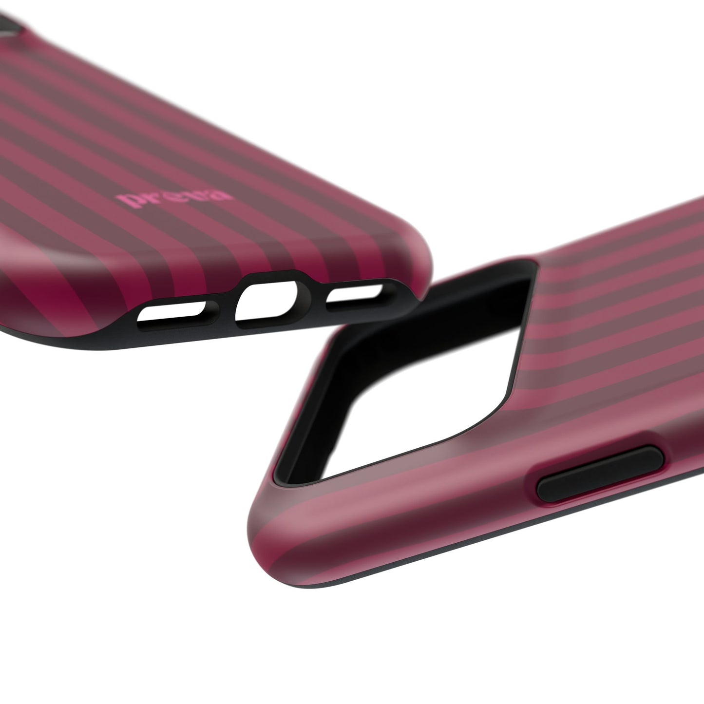 Burgandy Stripes x Ava Dudderar Phone Case