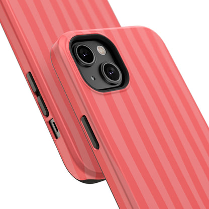 Coral Stipes Phone Case