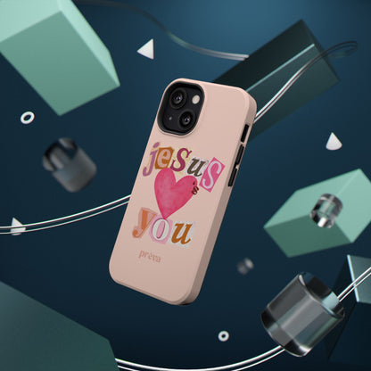 Pink Jesus Loves You Phone Case