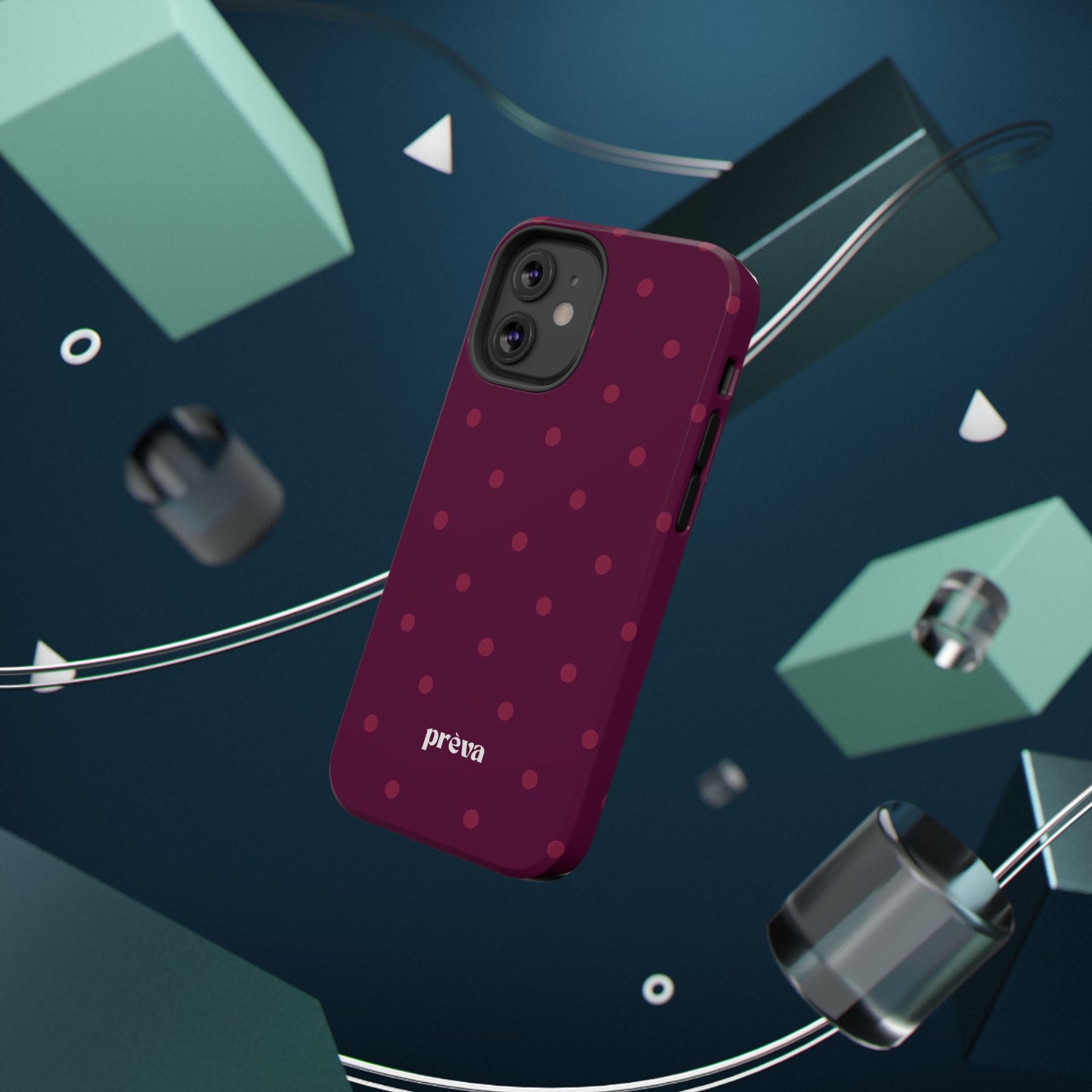 Maroon Polka Dots Phone Case