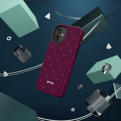 Maroon Polka Dots Phone Case