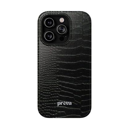 Black Croc Phone Case