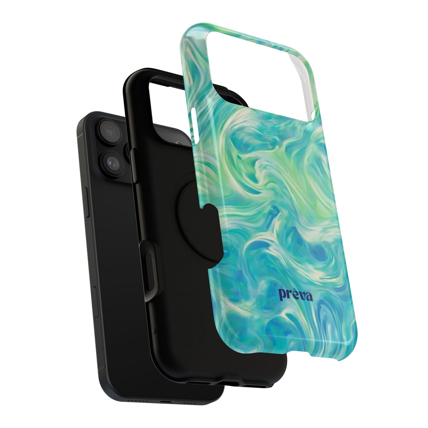 Teal & Green Swirl Phone Case