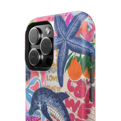 Dolphin Tropics Collage Phone Case