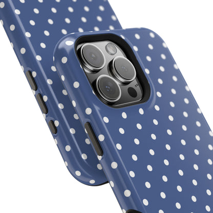 Navy Polka Dot Phone Case