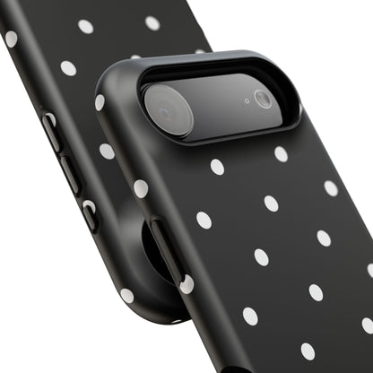 Black with White Polka Dots Phone Case