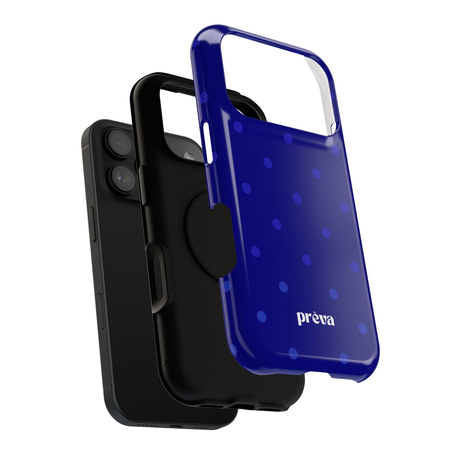 Dark Blue Polka Dots Phone Case