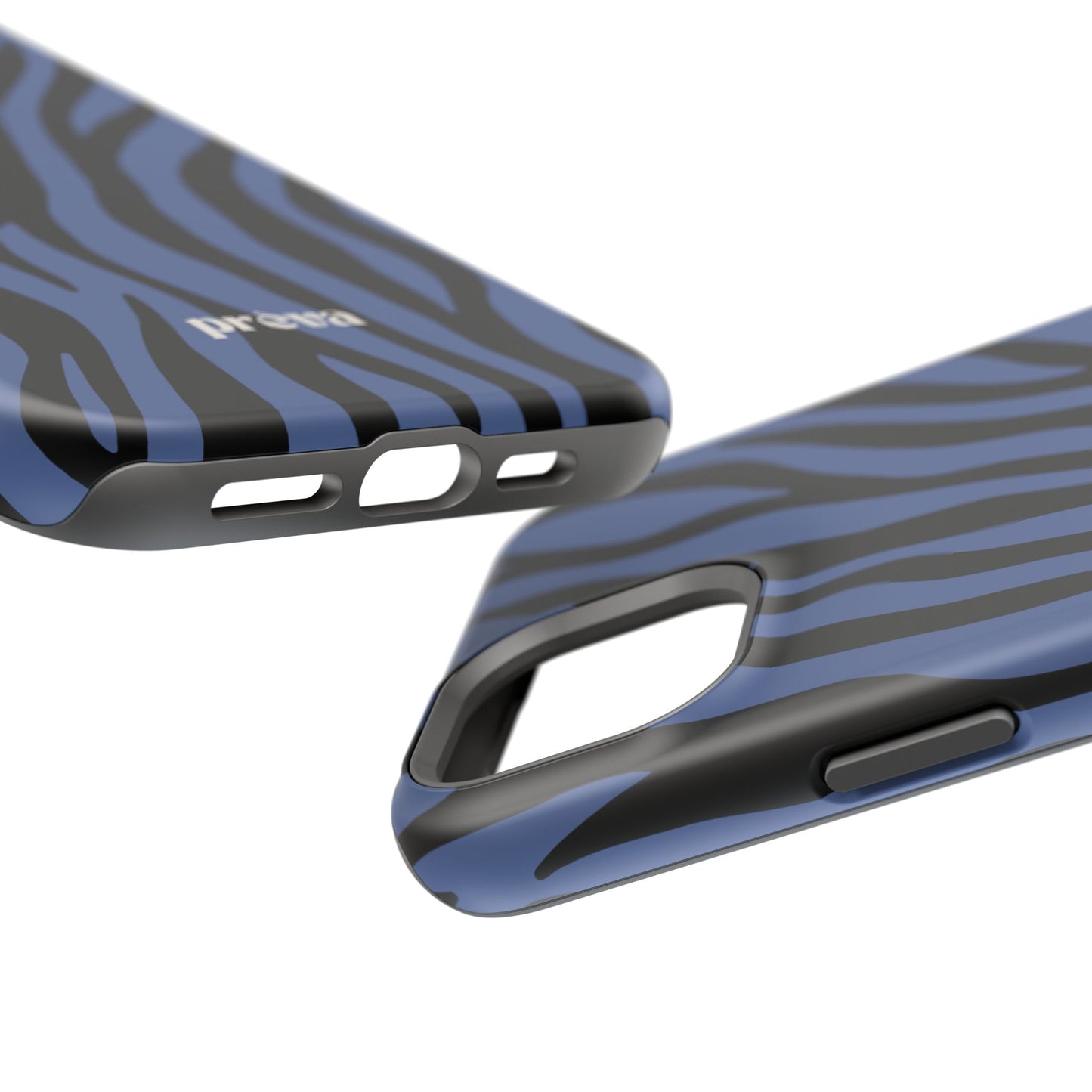 Blue & Black Zebra Stripe Phone Case
