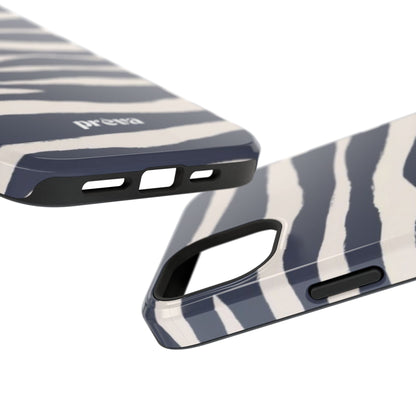 Navy & Cream Zebra Phone Case