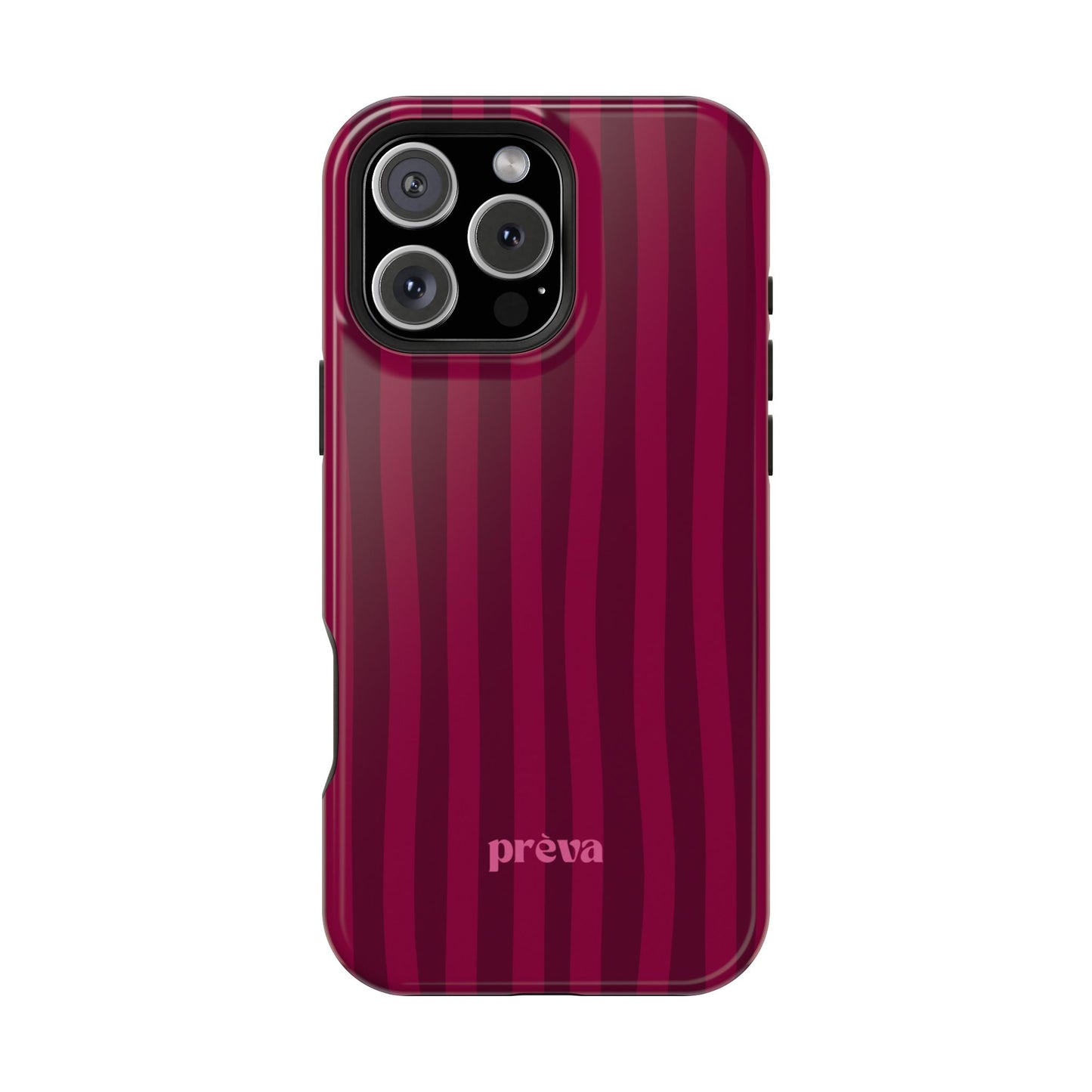 Burgandy Stripes x Ava Dudderar Phone Case