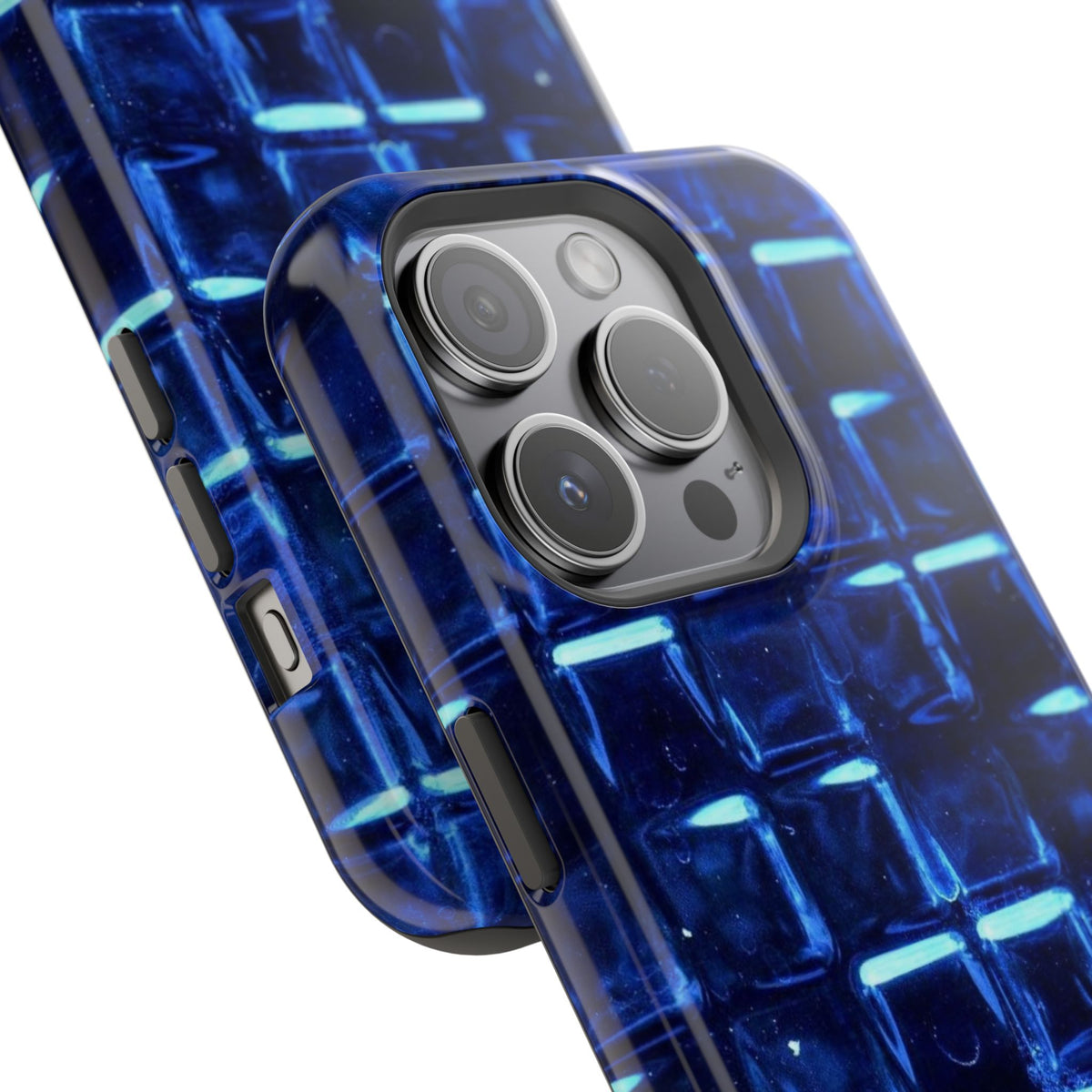 Blue Glass Tile Impact-Resistant Phone Case