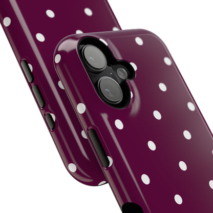 Maroon Polka Dot Phone Case