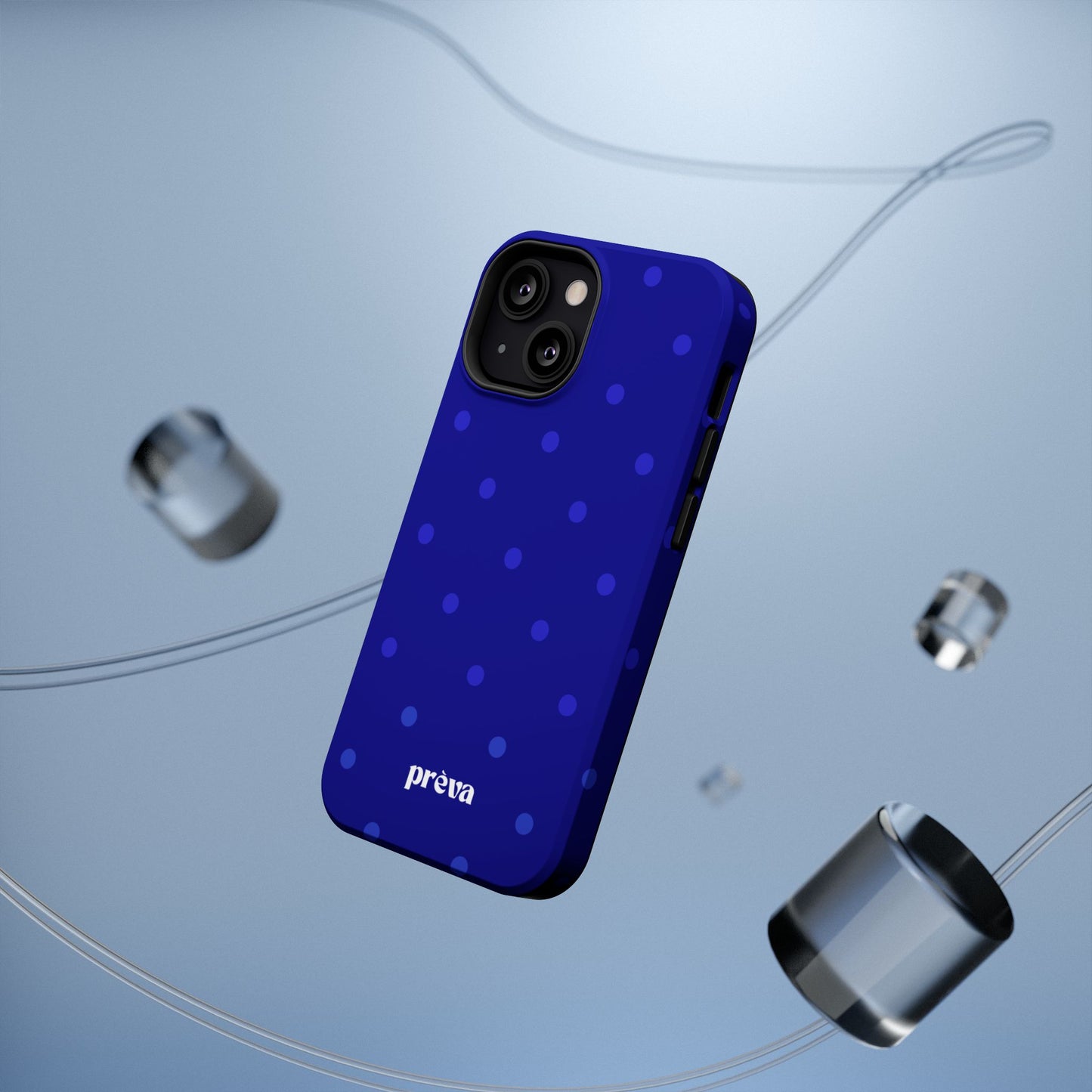 Dark Blue Polka Dots Phone Case