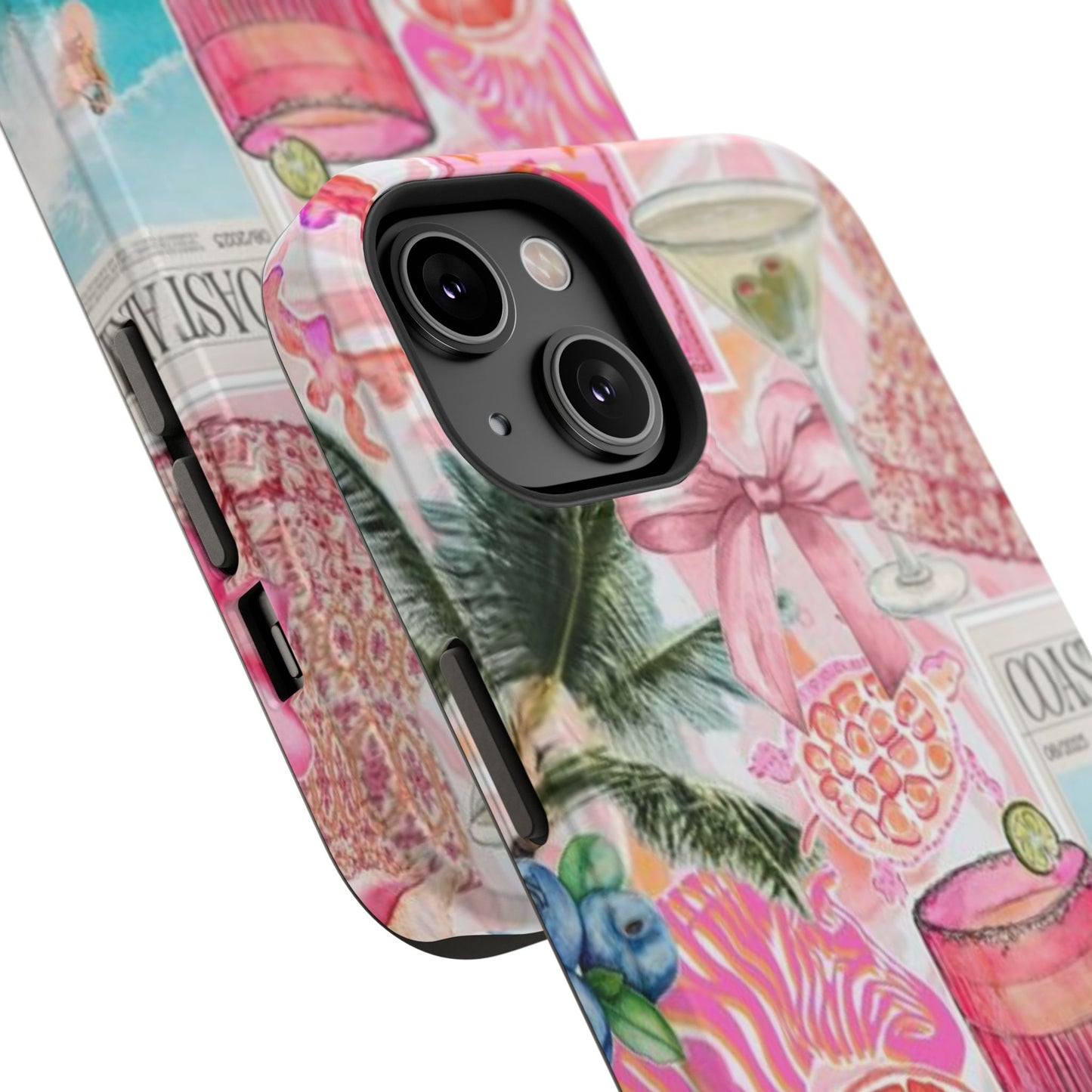Pink Cocktail Collage Phone Case
