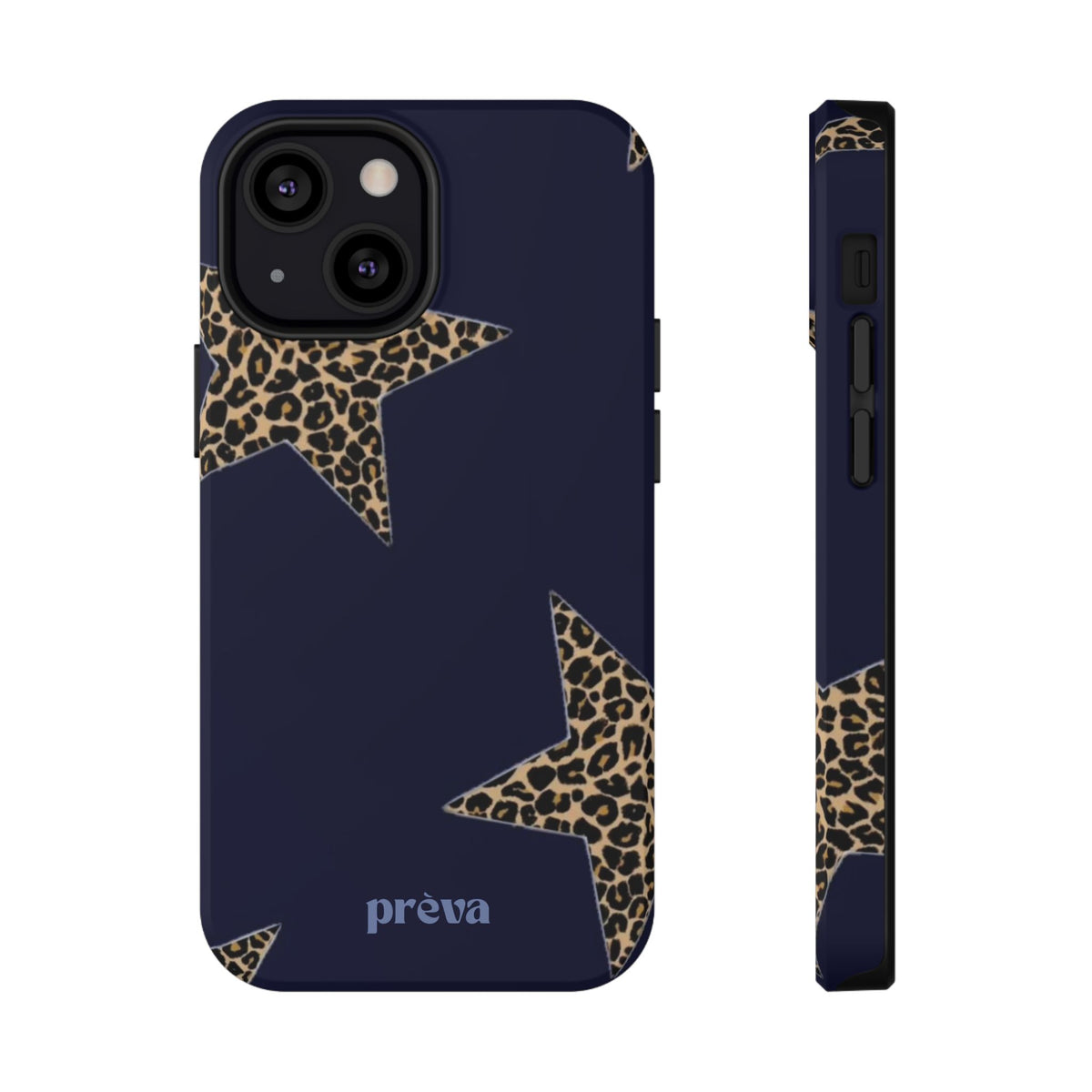 Navy Leopard Star Phone Case