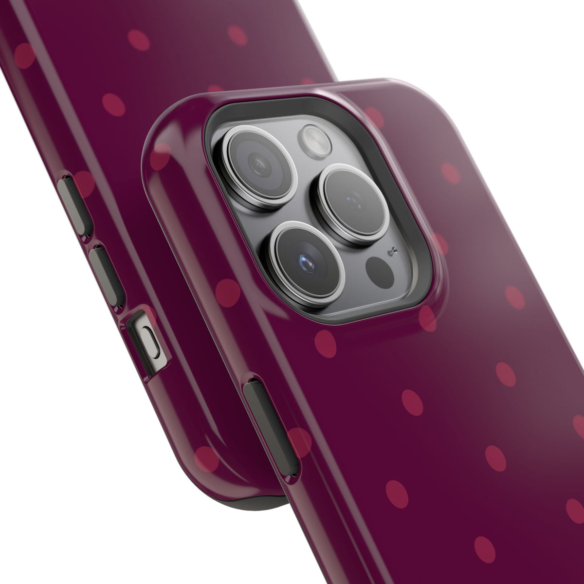 Maroon Polka Dots Phone Case