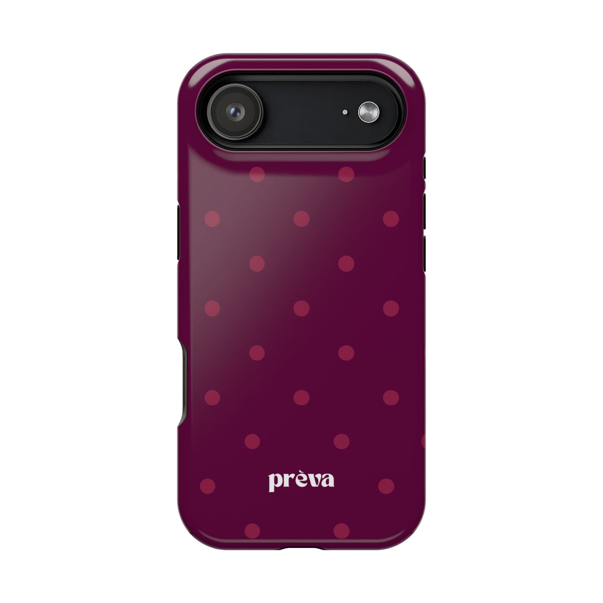 Maroon Polka Dots Phone Case