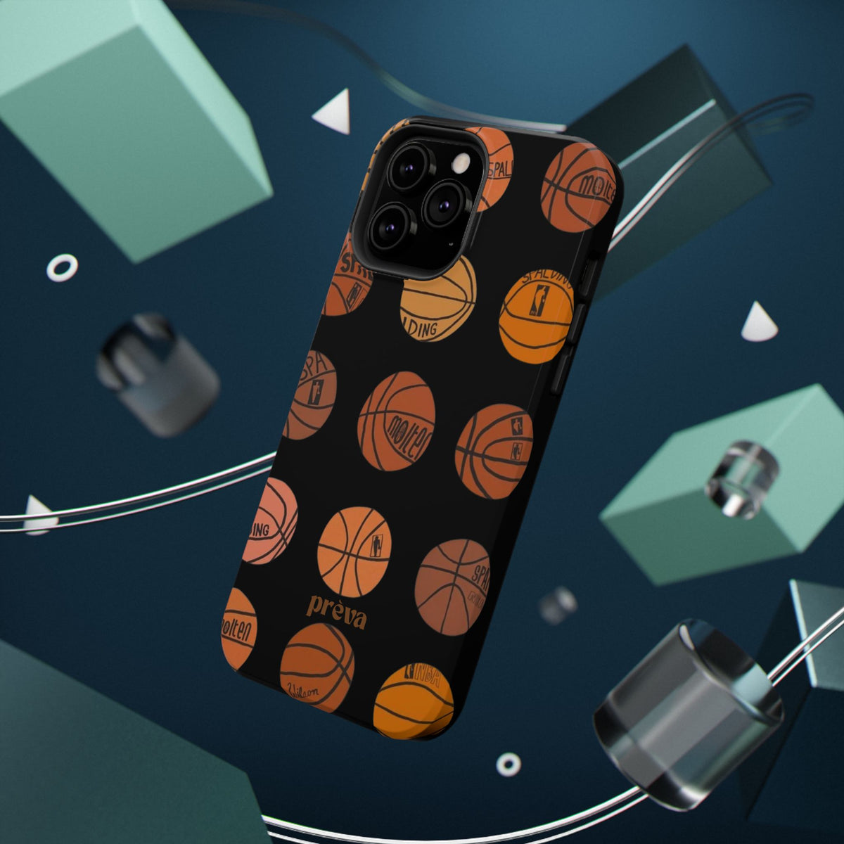 Black Basketball Phone Case
