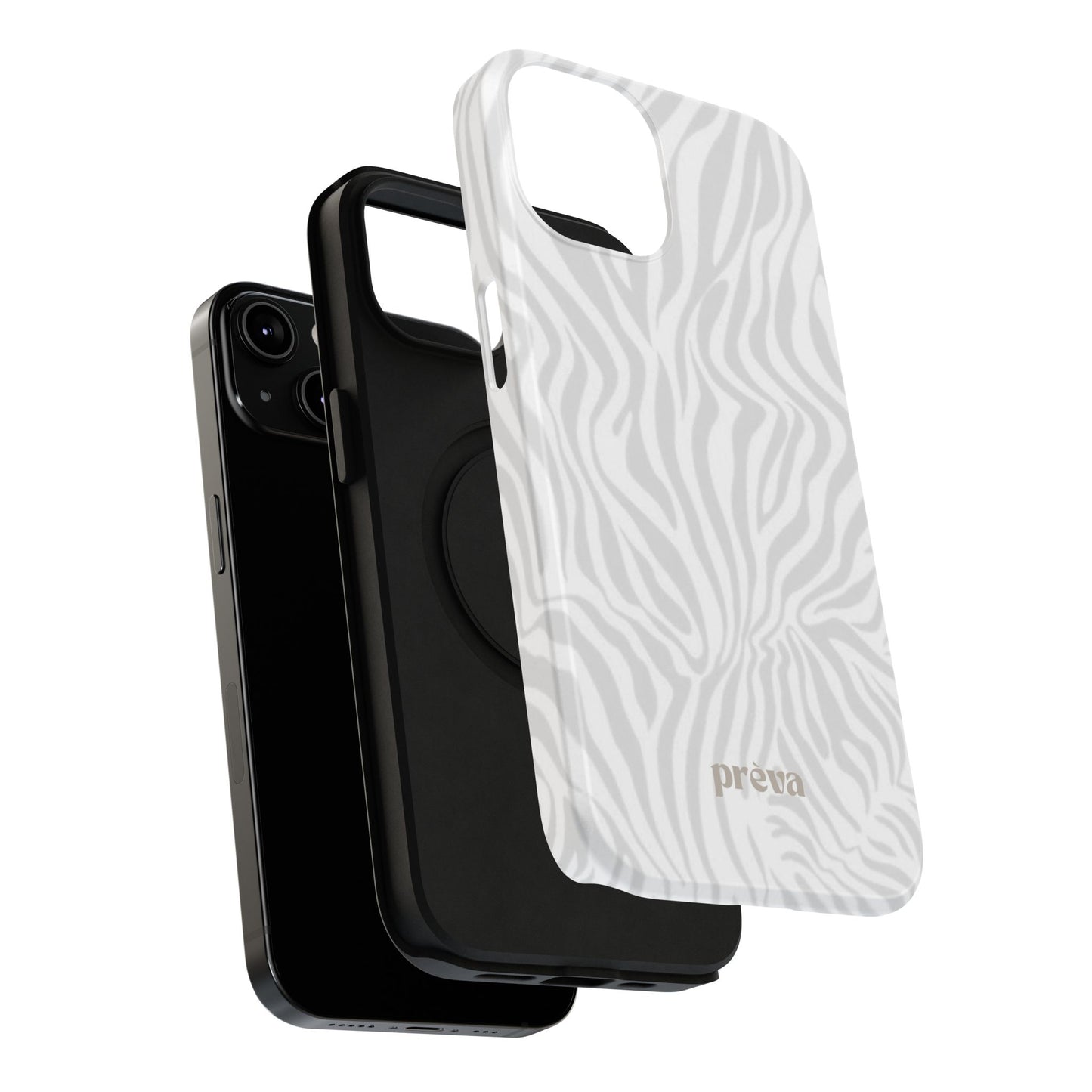 Zebra White Wave Phone Case