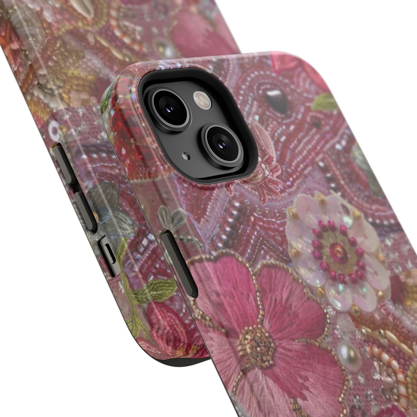 Floral Embroidery Phone Case