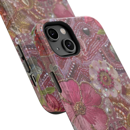Floral Embroidery Phone Case