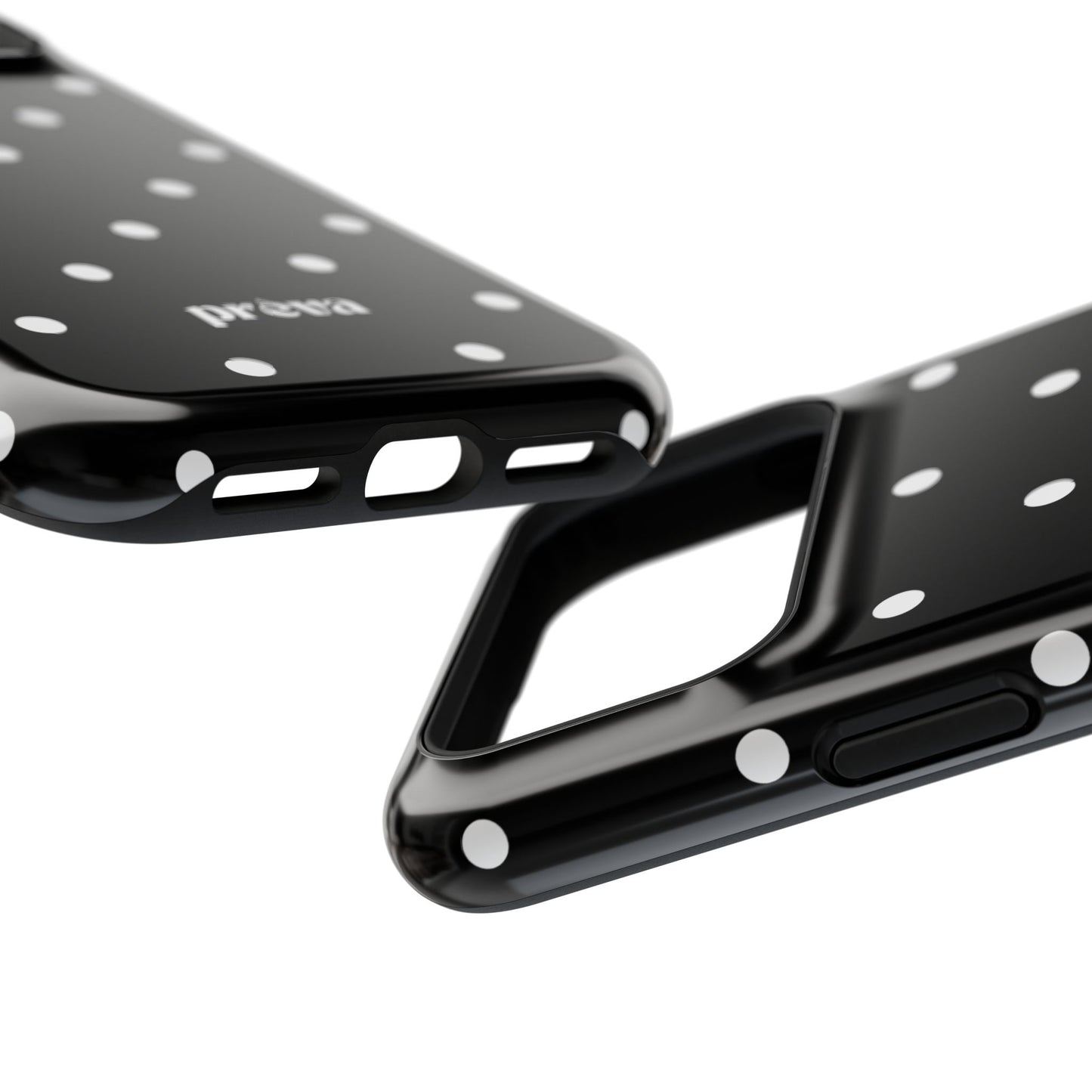 Black with White Polka Dots Phone Case