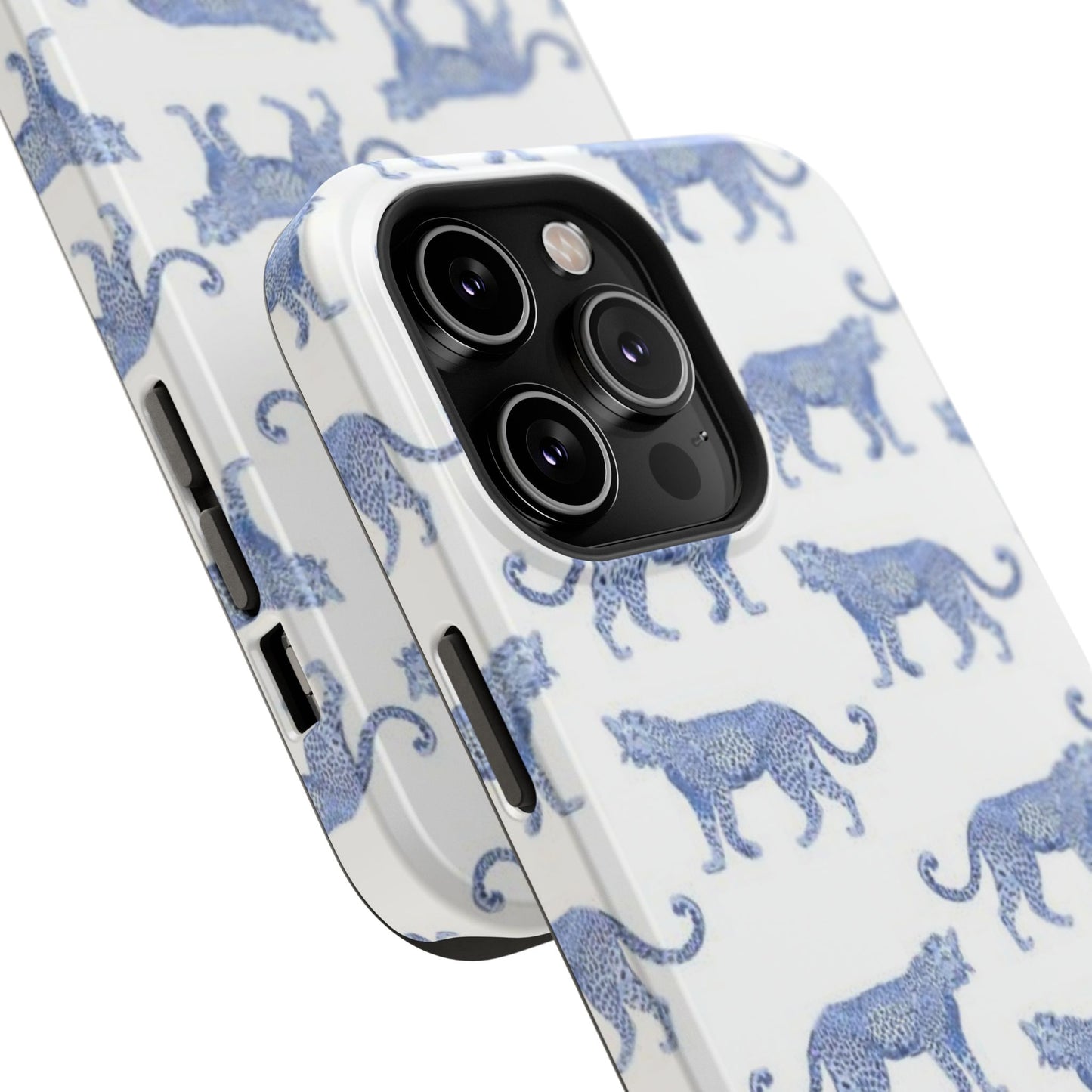 Blue Leopard Pattern Phone Case