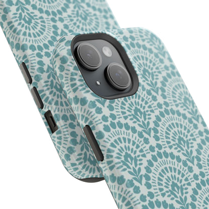 Aqua Lace Pattern Phone Case