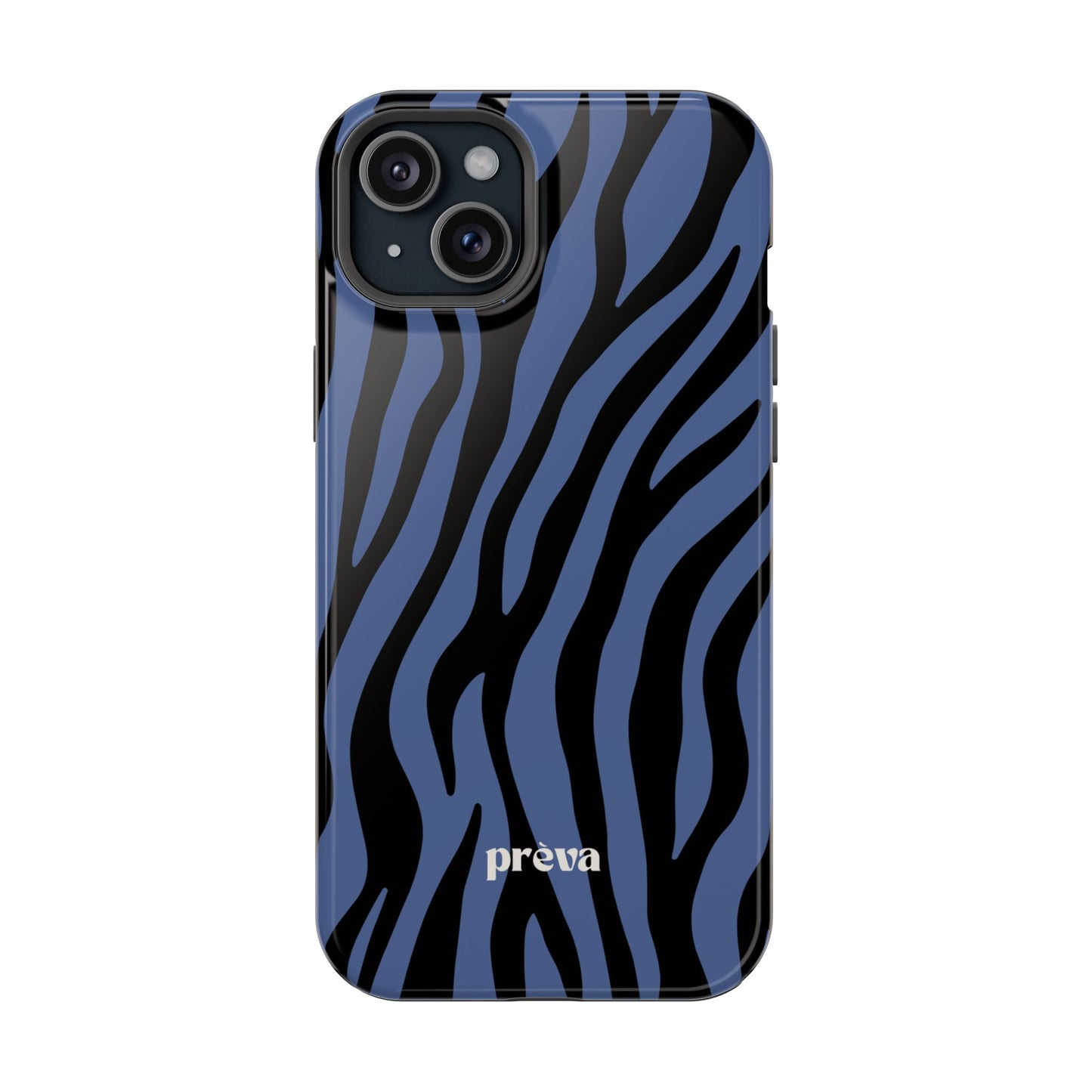 Blue & Black Zebra Stripe Phone Case