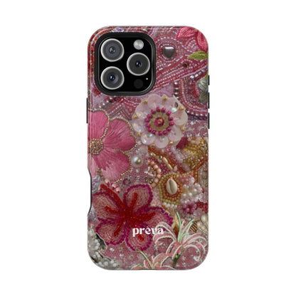 Floral Embroidery Phone Case