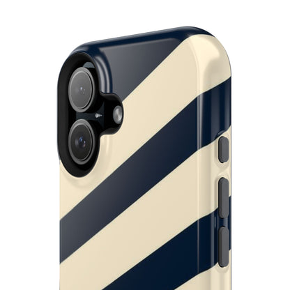 Striped Navy & Cream Phone Case