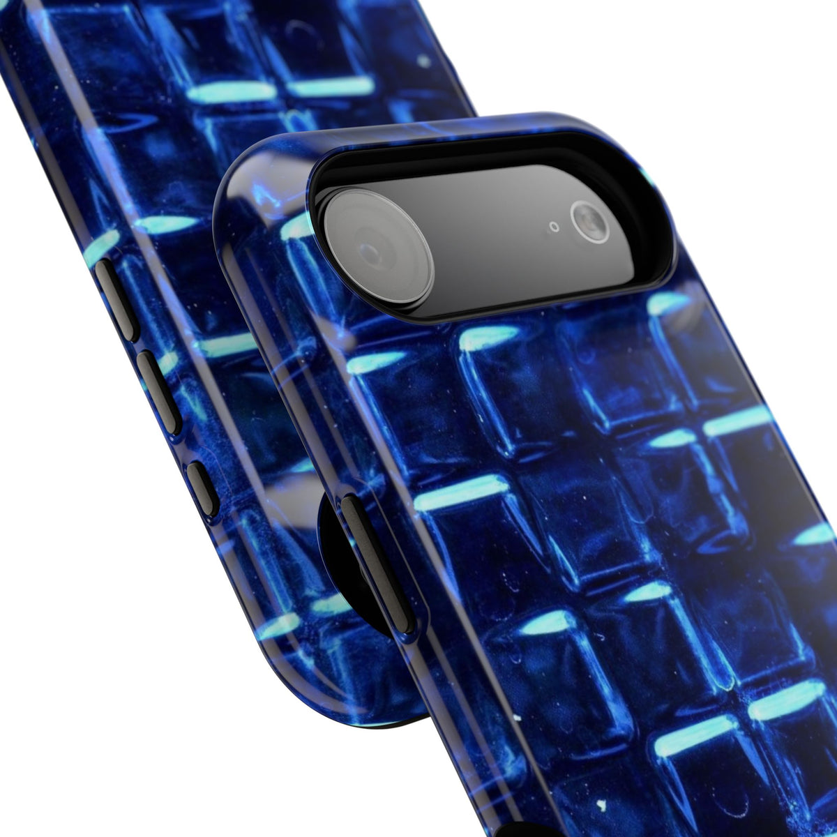 Blue Glass Tile Impact-Resistant Phone Case