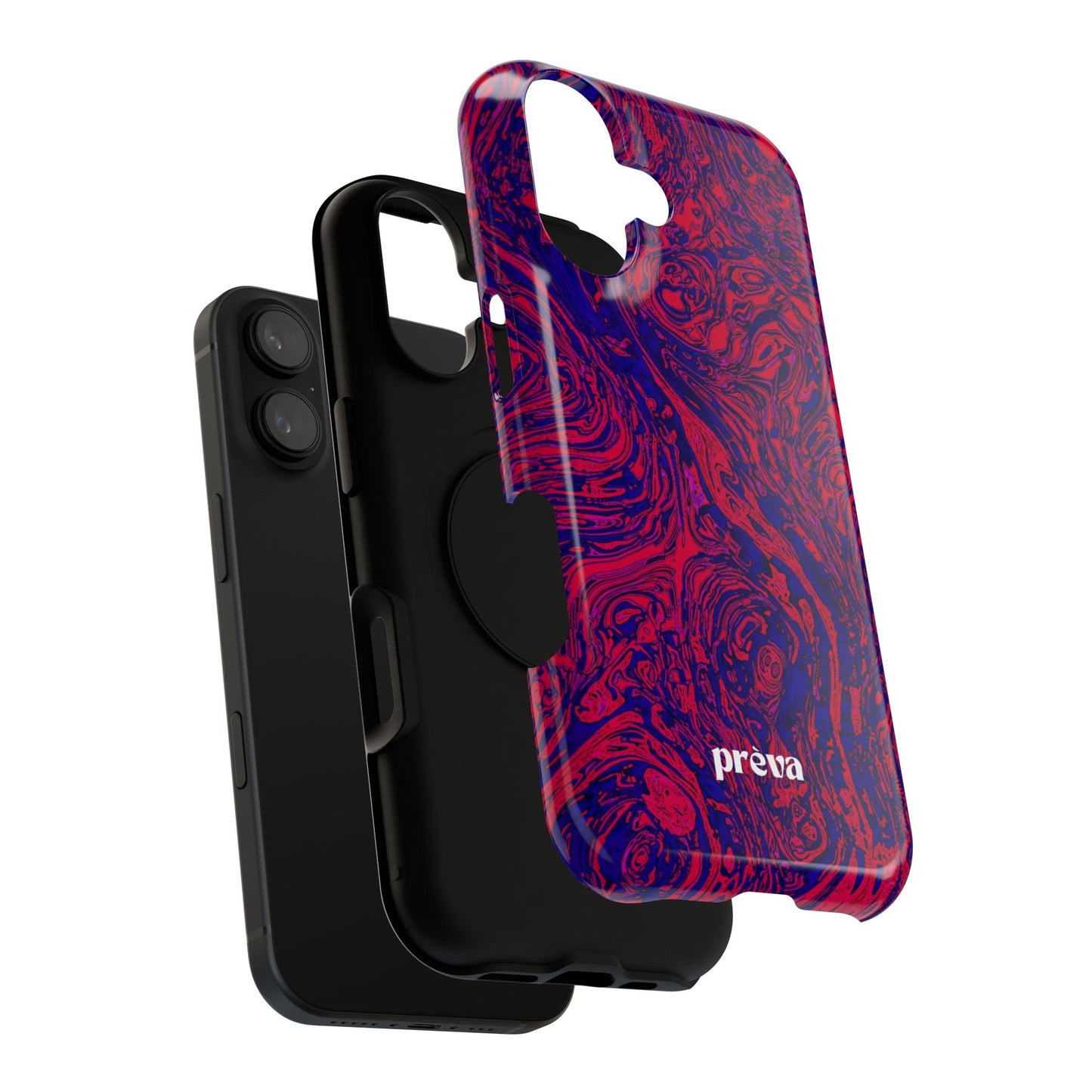 Marbled Red & Purple Phone Case