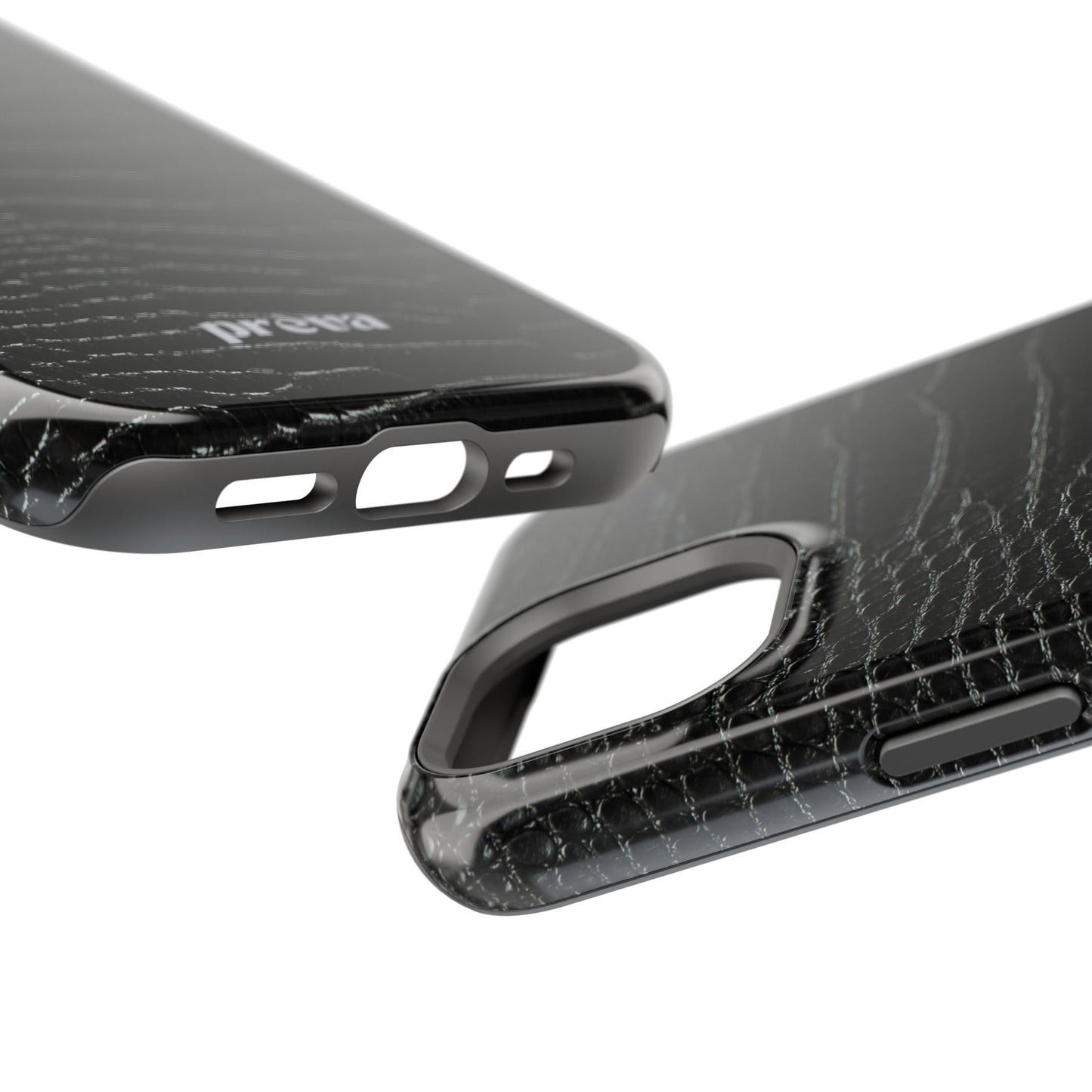 Black Croc Phone Case