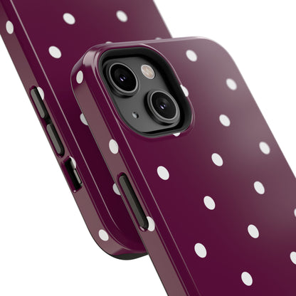 Maroon Polka Dot Phone Case