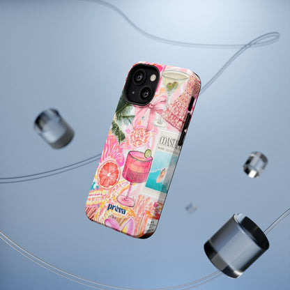 Pink Cocktail Collage Phone Case