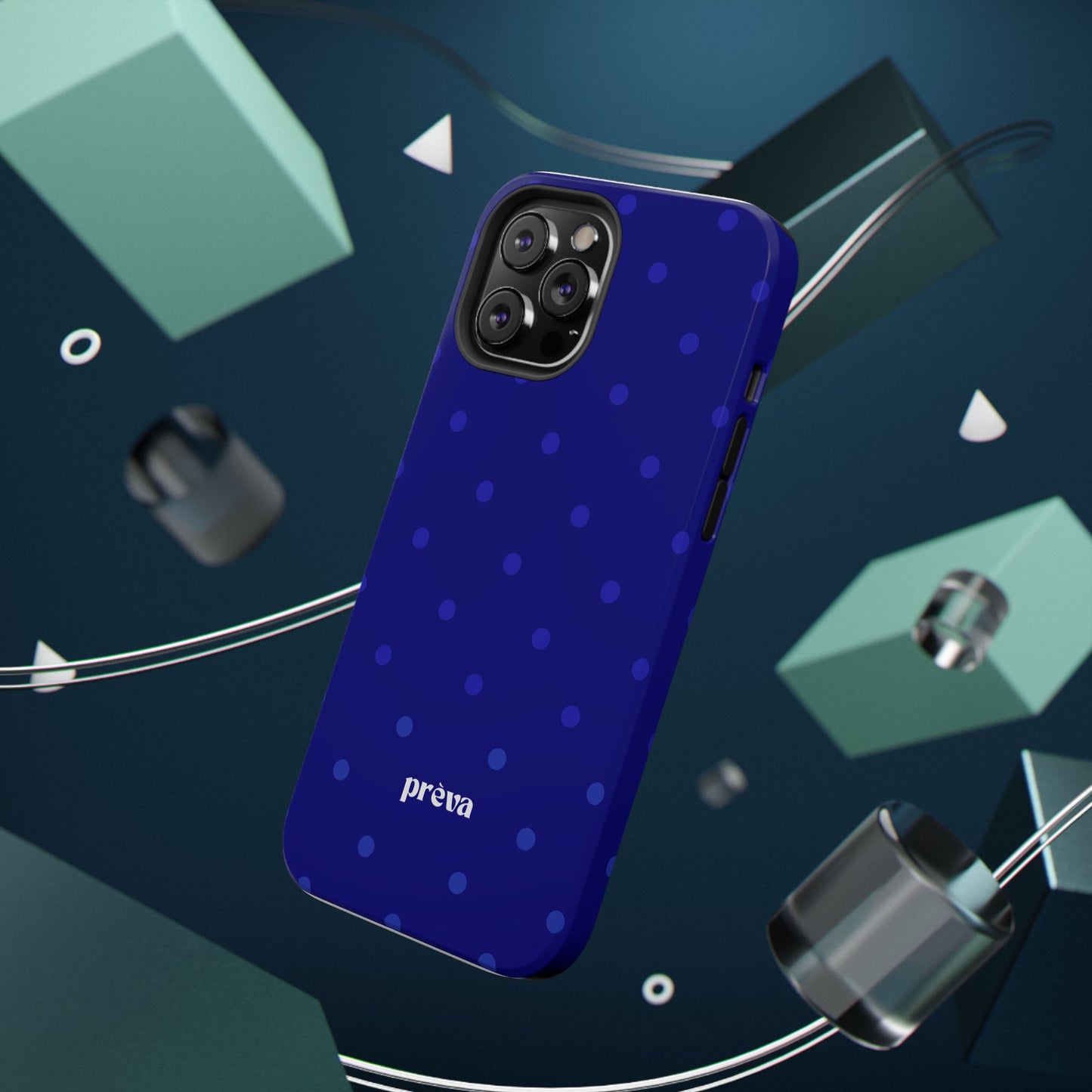 Dark Blue Polka Dots Phone Case