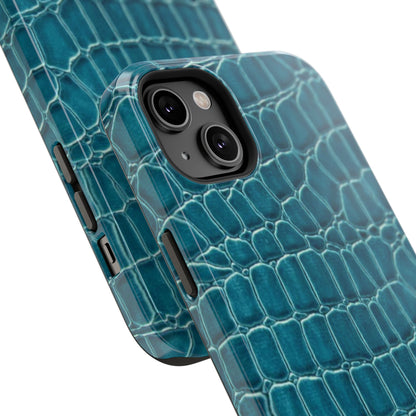 Teal Croc Phone Case