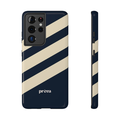 Striped Navy & Cream Phone Case