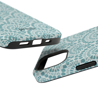 Aqua Lace Pattern Phone Case