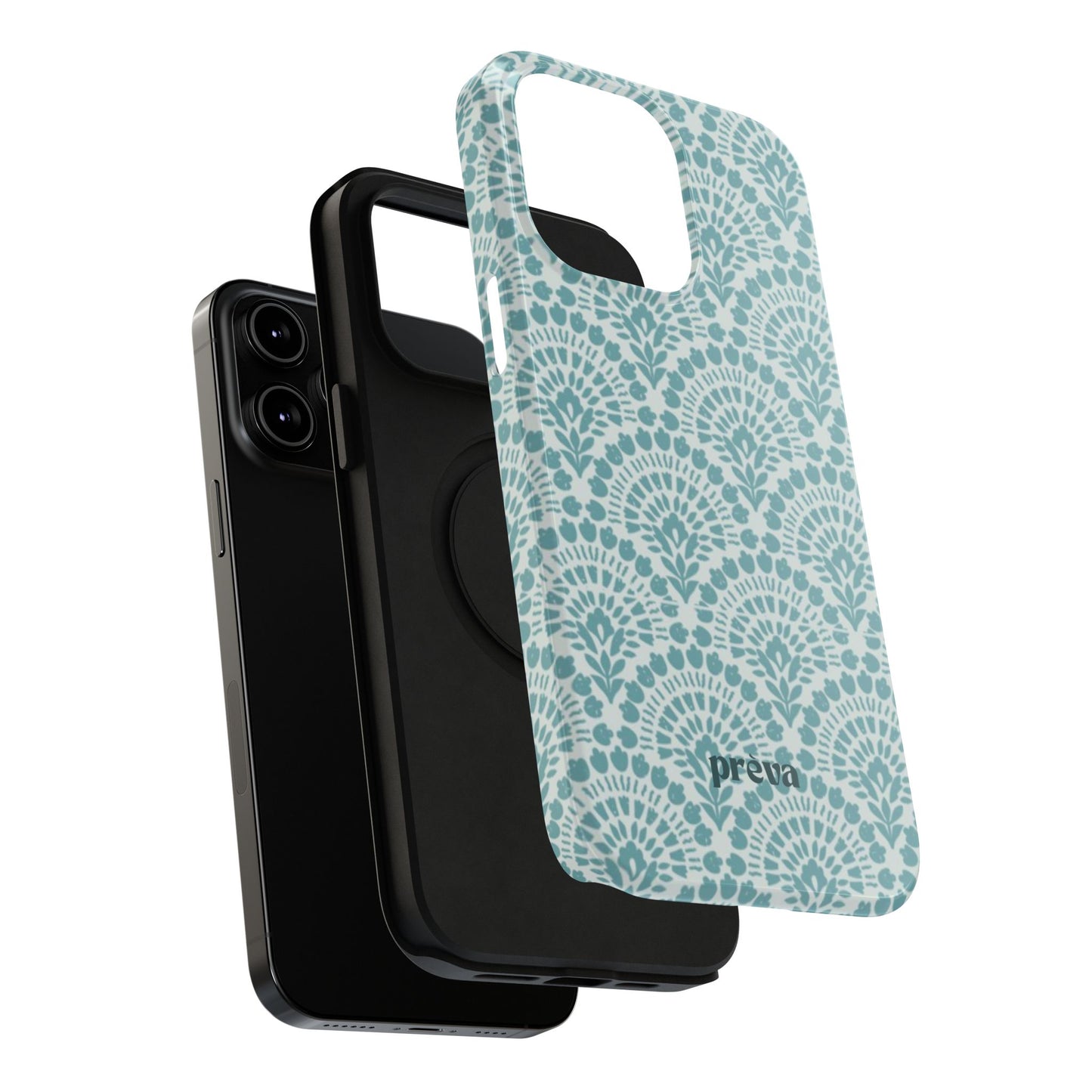 Aqua Lace Pattern Phone Case