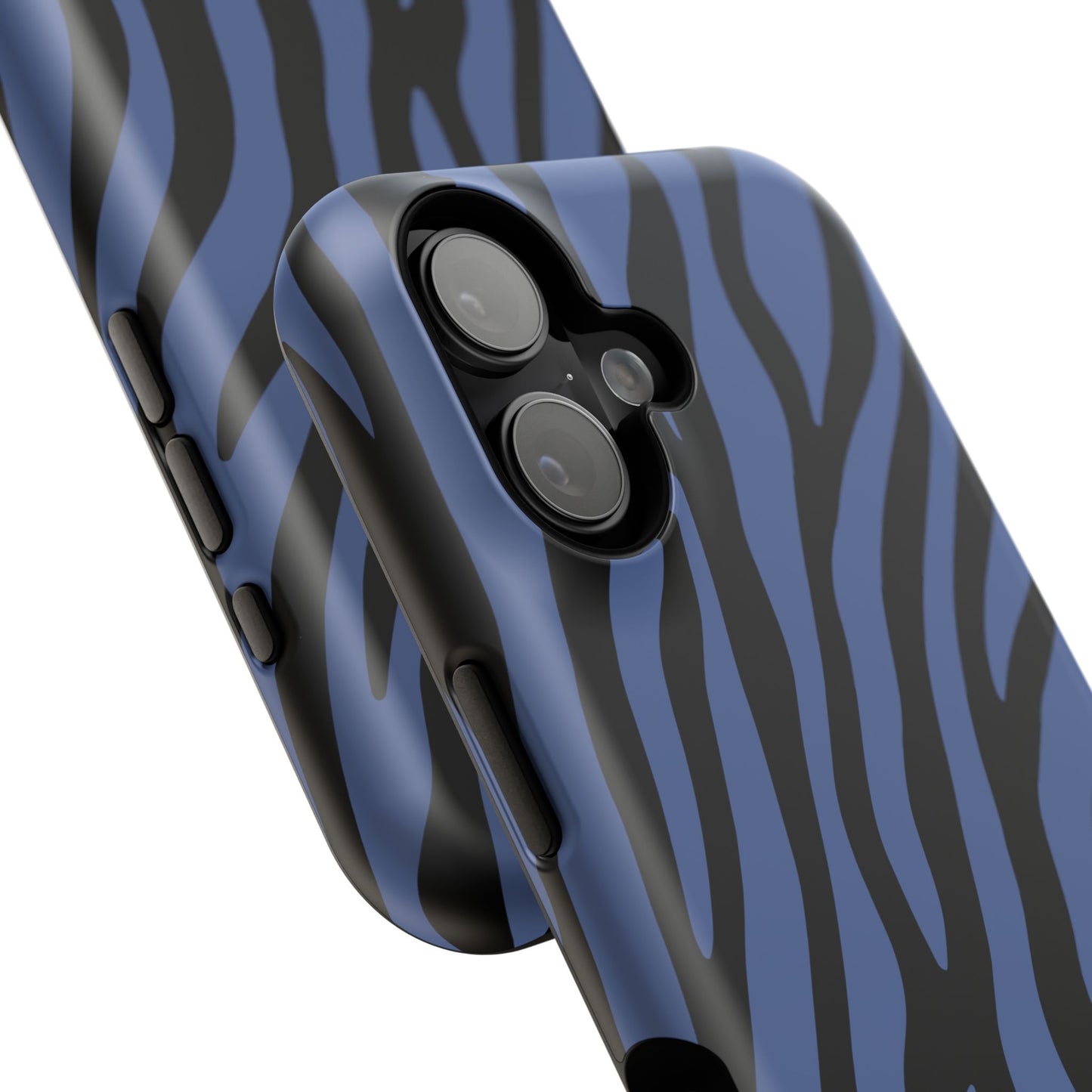 Blue & Black Zebra Stripe Phone Case