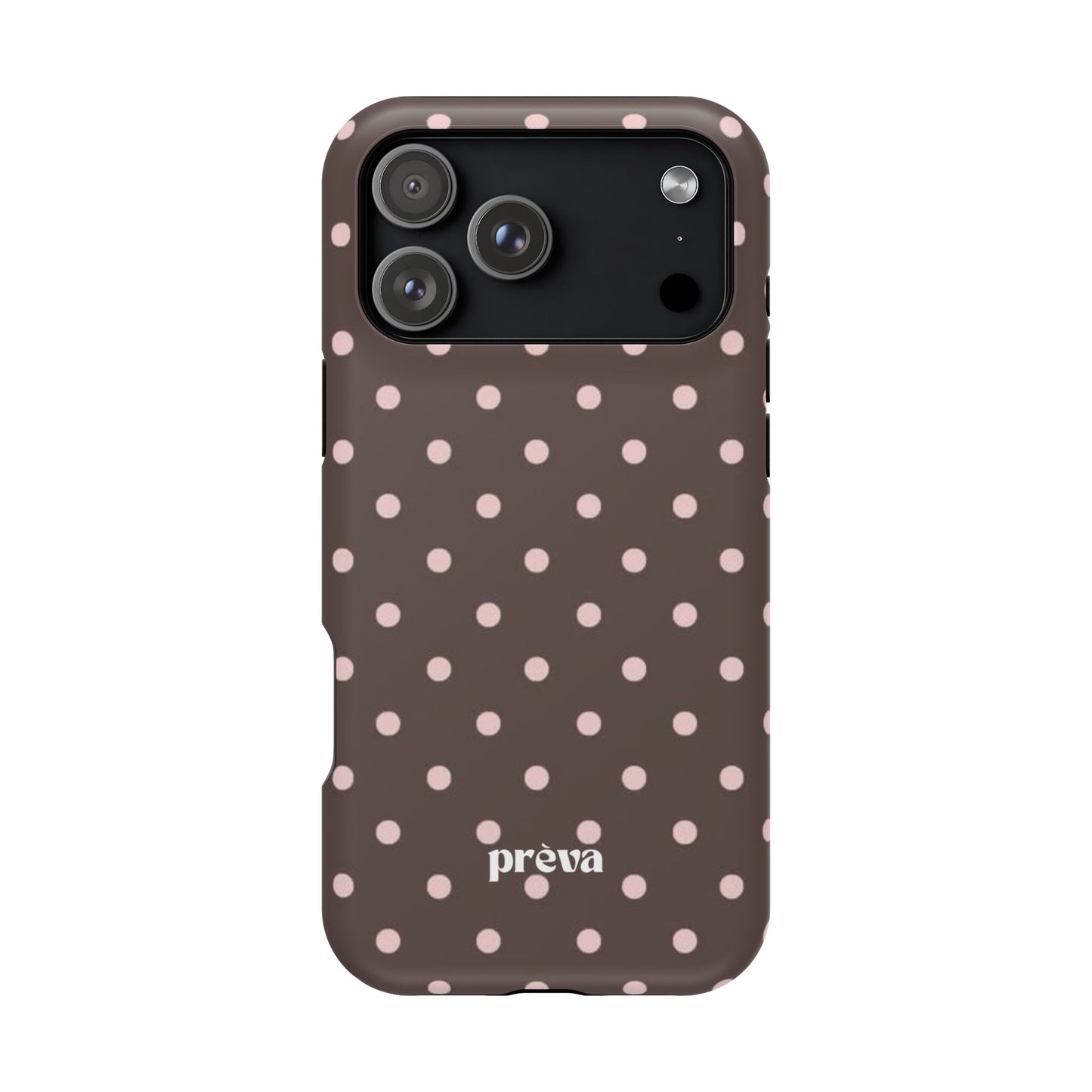 Brown and Pink Polka Dot Phone Case