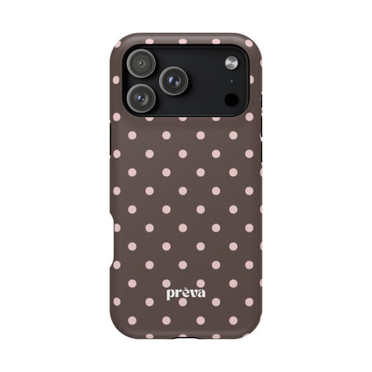 Brown and Pink Polka Dot Phone Case