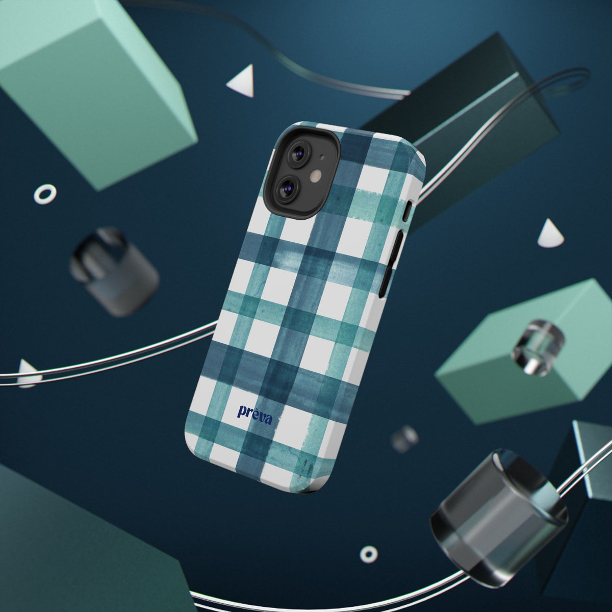 Teal Plaid Phone Case
