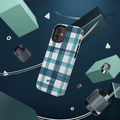 Teal Plaid Phone Case