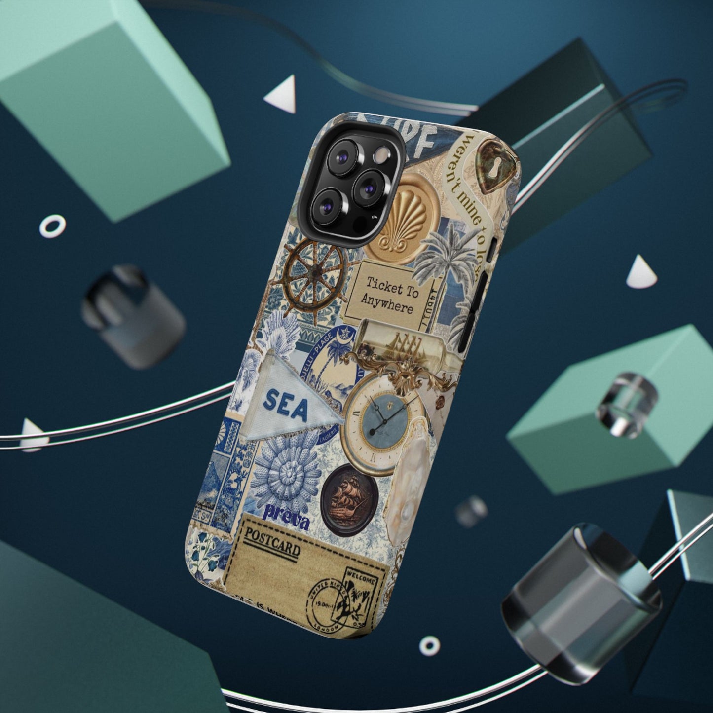 Neutral Travel Collage Phone Case